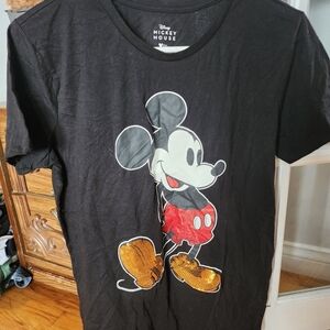 Disney Black Mickey Mouse Short Sleeve Tee